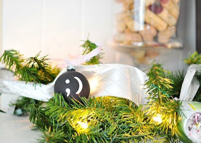Pine Lights Silver Ribbon