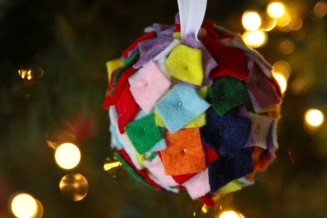 Felt Mosaic Christmas Ornament