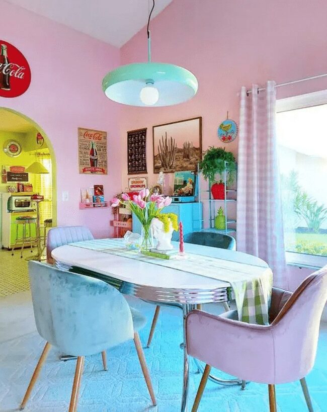 Pink Pastel Retro Dining Delight