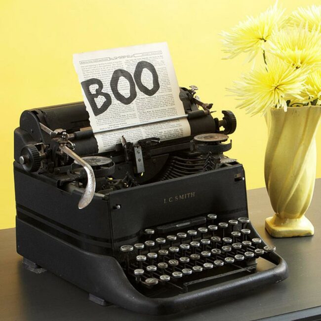 Vintage Typewriter's Yellow Bloom