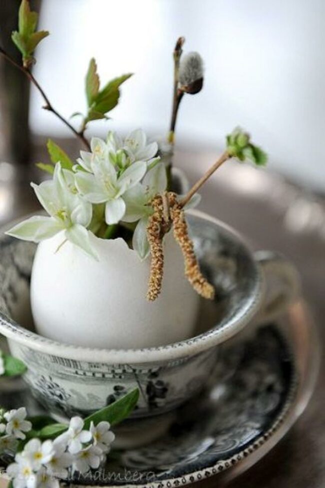 Vintage Porcelain Floral Tableau