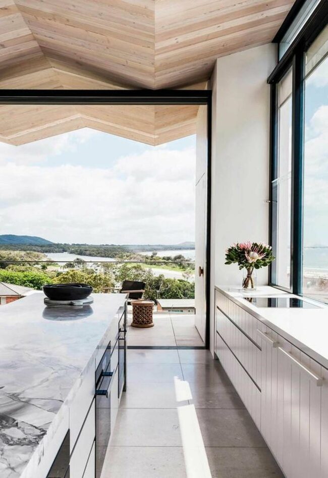 Panoramic Lake View Kitchen