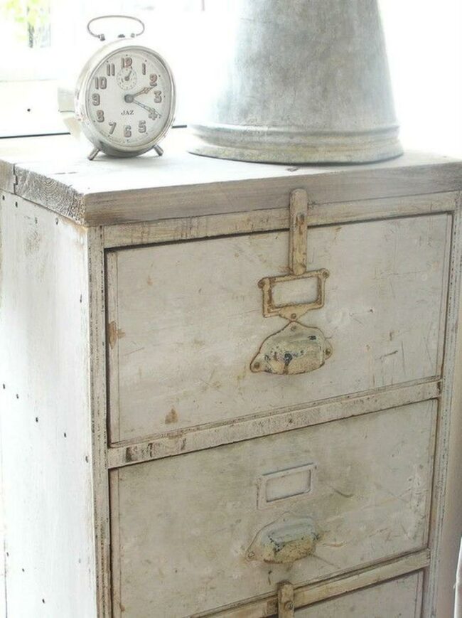 Vintage White Cabinet Corner