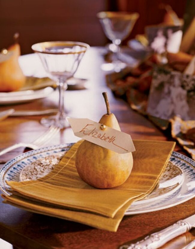 Golden Pear Place Cards