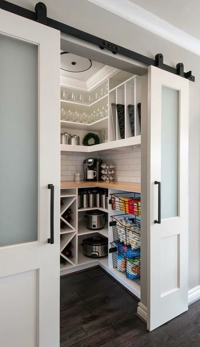 Bright Open-Shelf Pantry