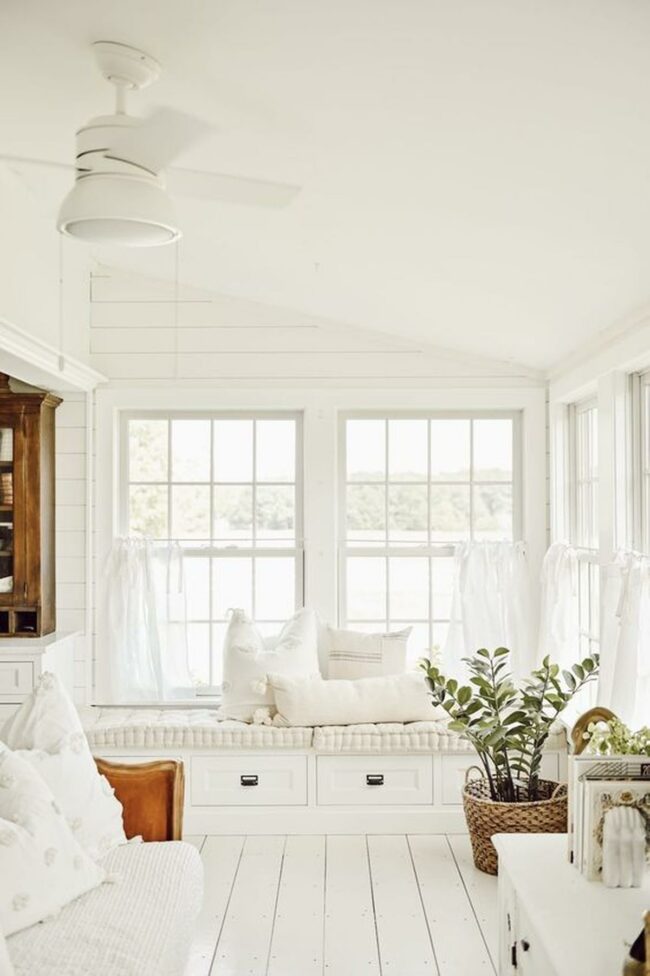 Luminous White Sunroom Sanctuary