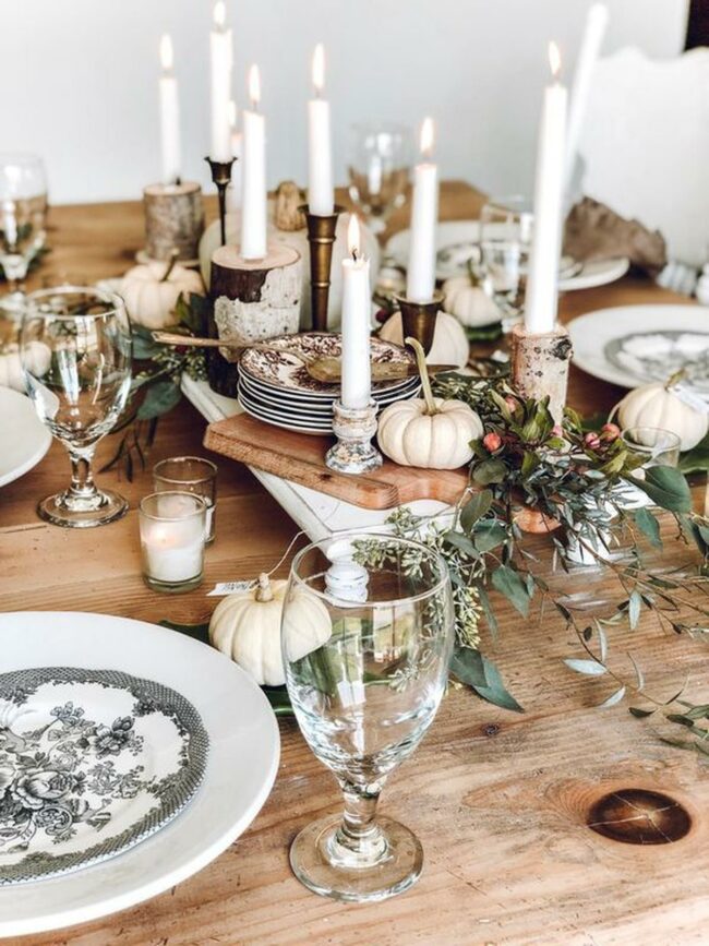 Botanical Candle Tablescape