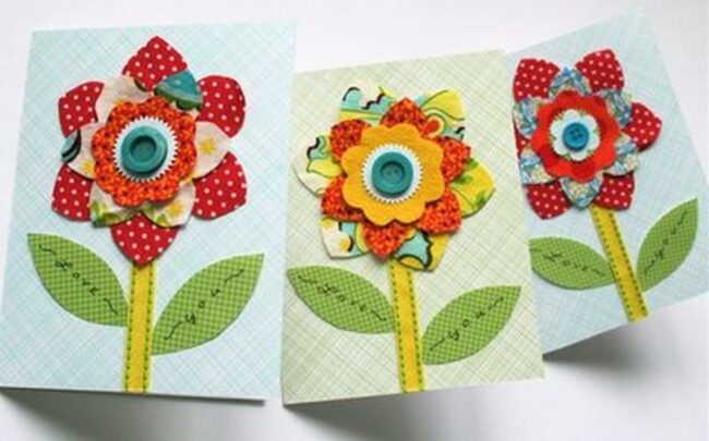 Whimsical Fabric Flower Buttons