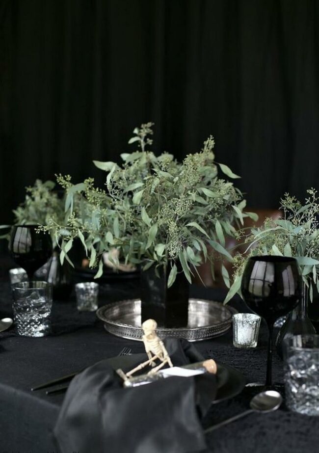 Dark Skeleton Tablescape