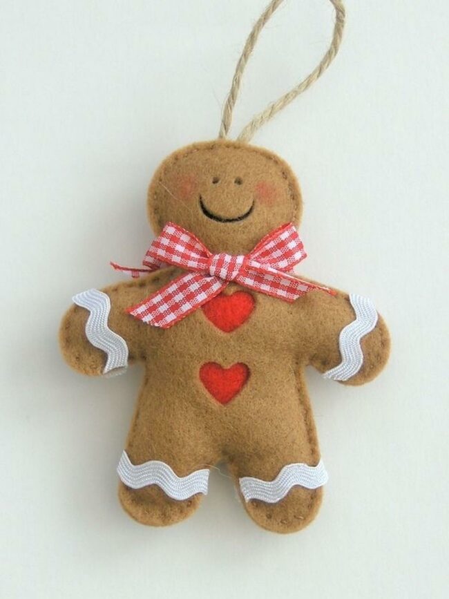 Felt Gingerbread Heart