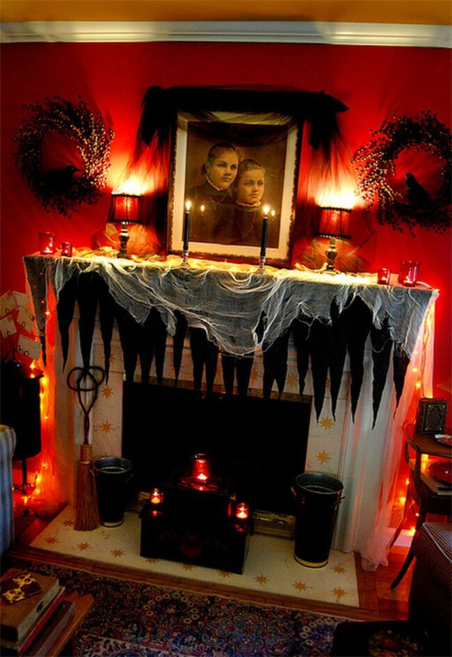 Fiery Vintage Halloween Corner