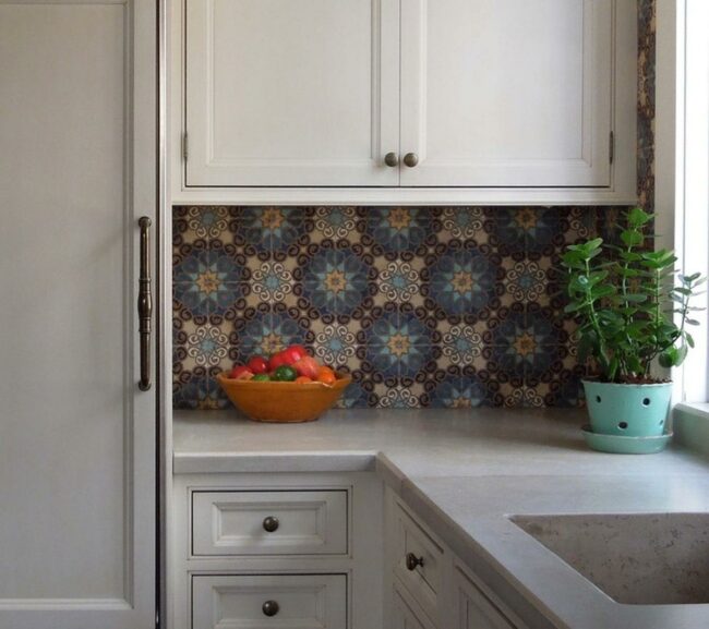 Colorful Tiled Kitchen Corner
