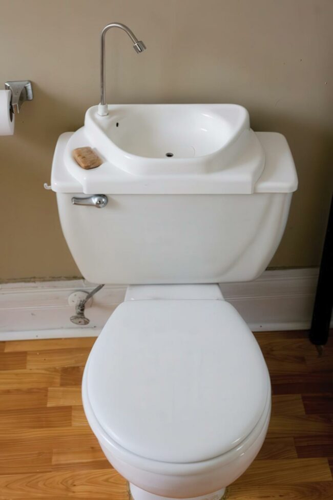 White Sink Toilet Fusion