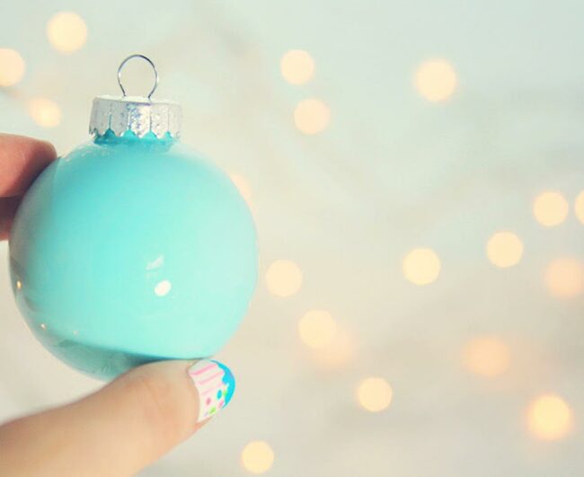 Blue Ornament Festive Sparkle