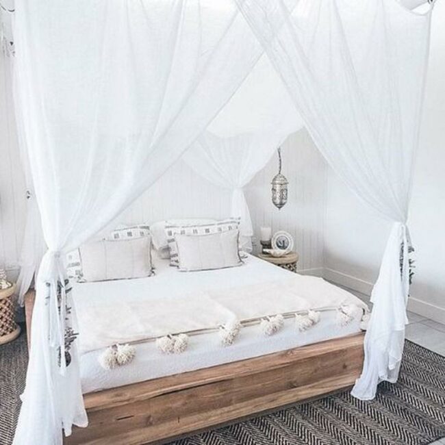 Sunshine White Canopy Bedroom