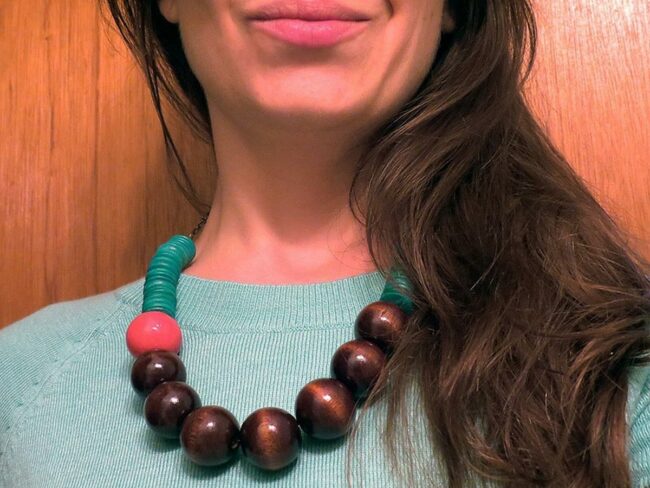 Coral Accent Bold Necklace