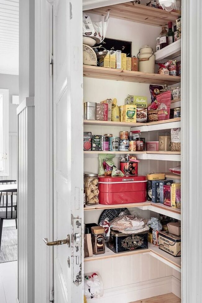 Colorful Vintage Pantry Display