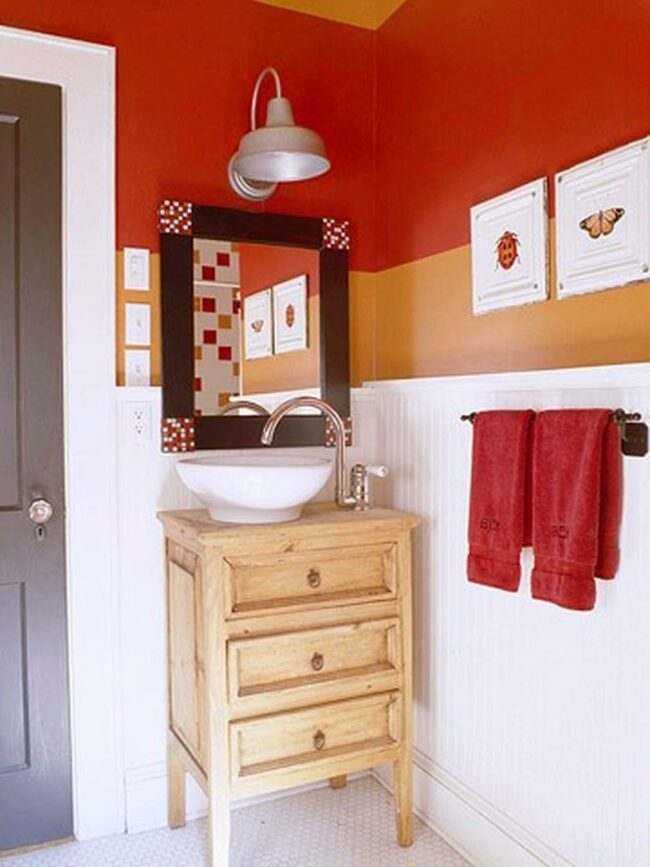 Red Sunset Bathroom