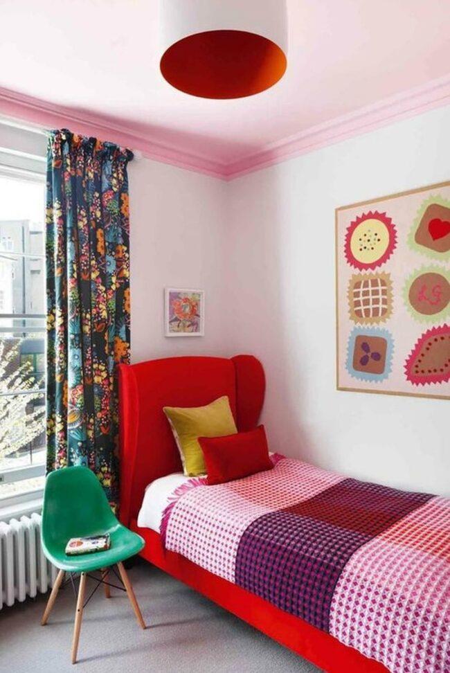 Red Headboard Color Symphony