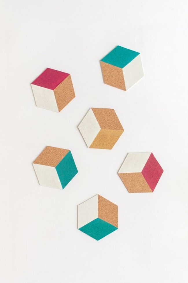 Cork Cubes Color Splash