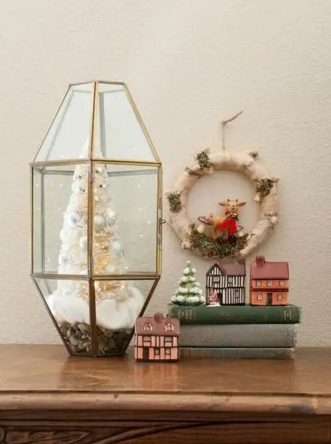 Gold Geometric Christmas Terrarium