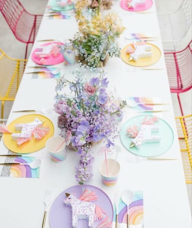 Colorful Unicorn Party Decor