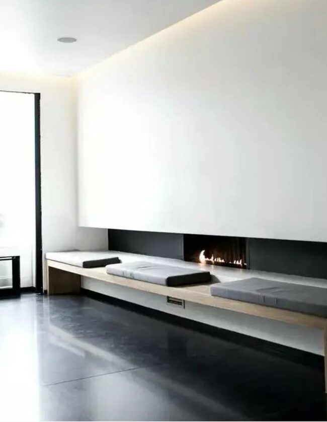Dark Floors Fireplace Harmony