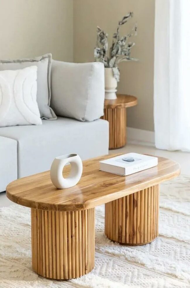 Curved Light Wood Sanctuary