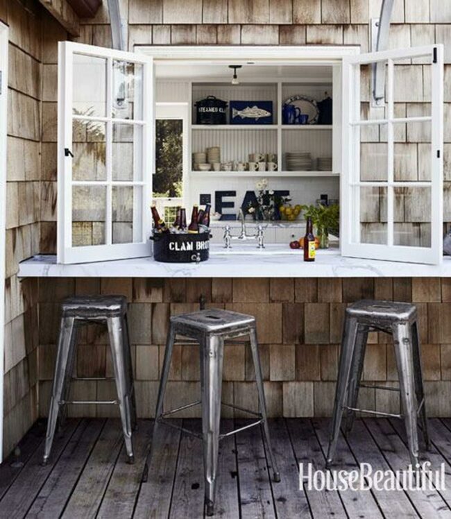 Marbled Window Kitchen Nook