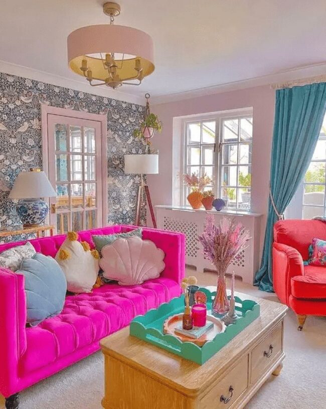 Vibrant Pink Sofa Symphony