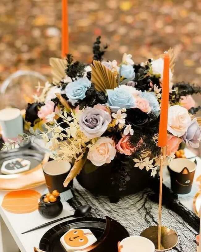 Orange Halloween Tablescape