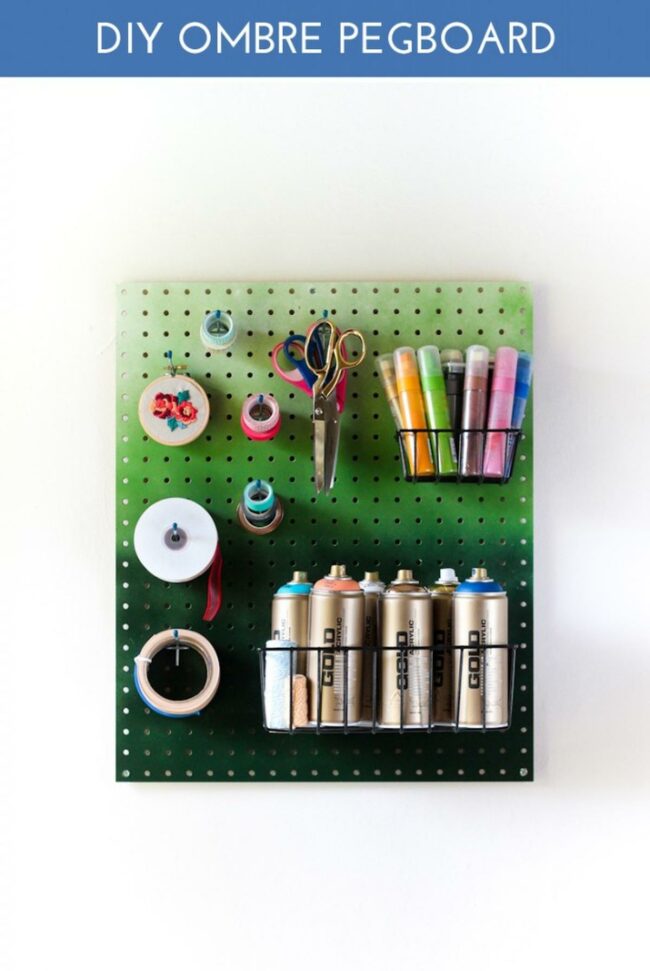 Green Gradient Pegboard Paradise