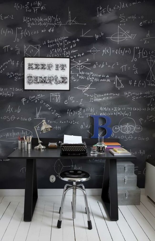 Vintage Typewriter Chalkboard Office