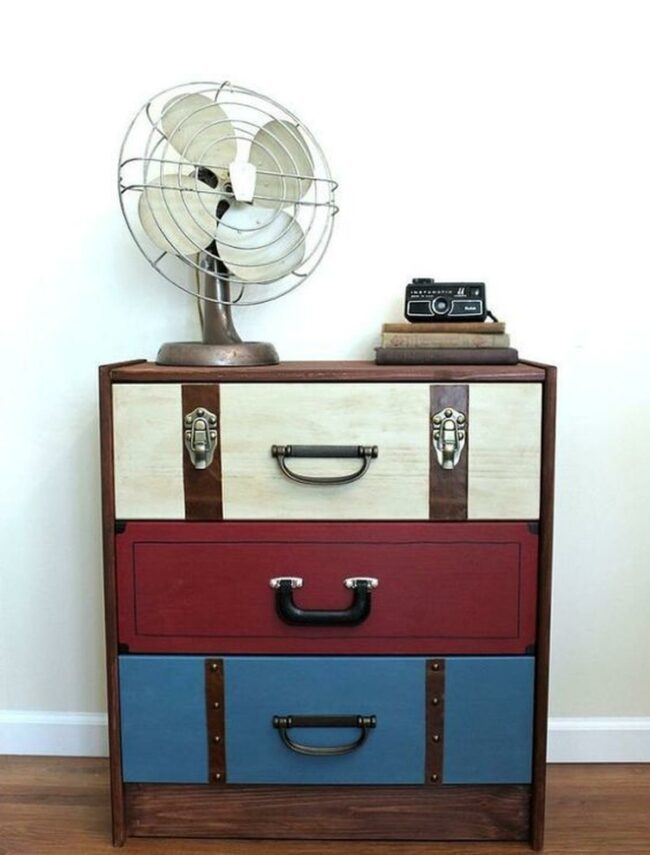 Vintage Colorful Suitcase