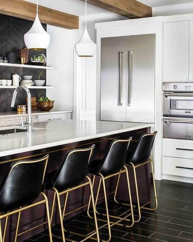 White Steel Modern Kitchen