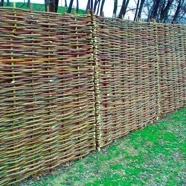 Woven Branch Boundary Fence