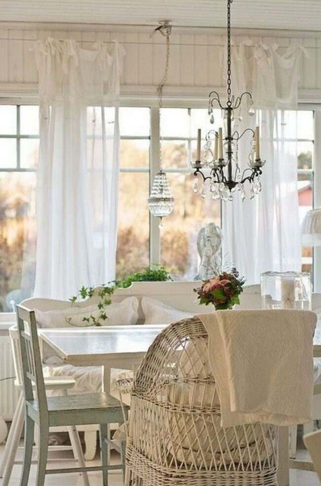 Luminous White Wooden Dining