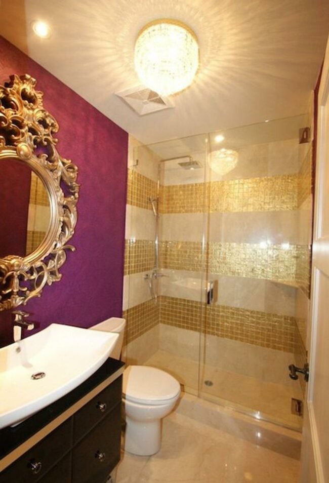 Royal Purple Gold Bathroom