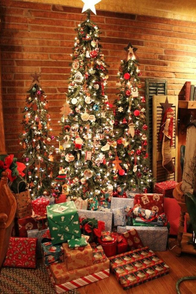 Colorful Christmas Brick Corner