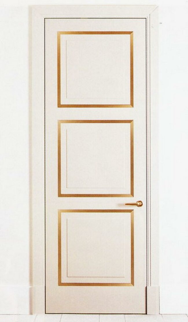 Gold-Trimmed Cream Door