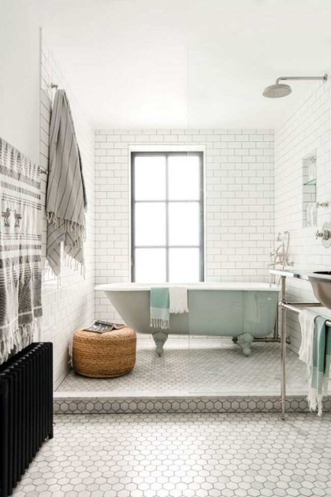 Crisp White Vintage Bath
