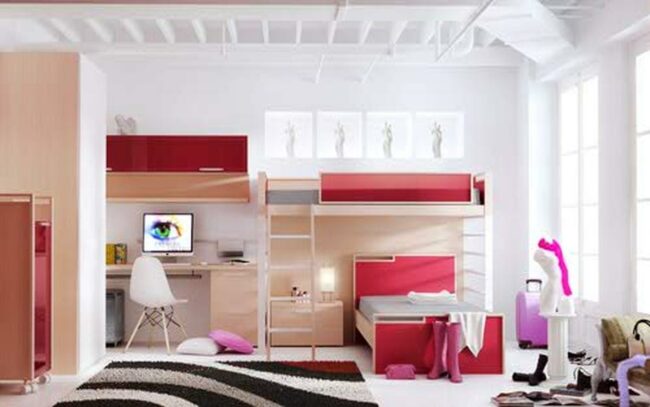 Red Bunk Beds Centerpiece