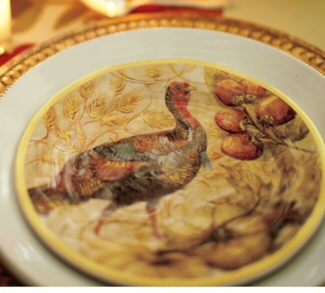 Yellow-Rimmed Bird Plate