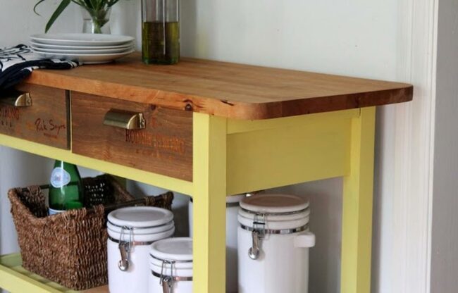 Vintage Yellow Kitchen Corner