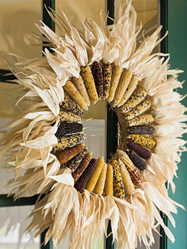 Multicolored Corn Husk Circle