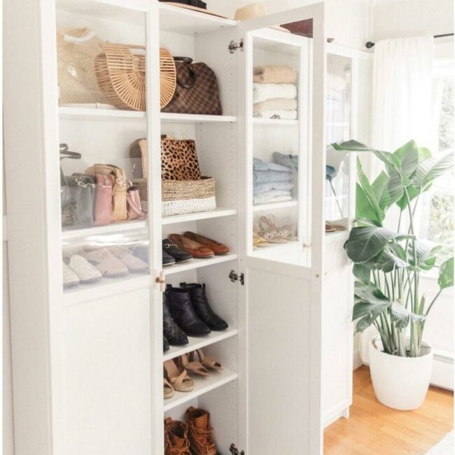 White Glass Cabinet Showcase