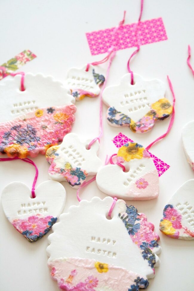 Pastel Clay Easter Tags