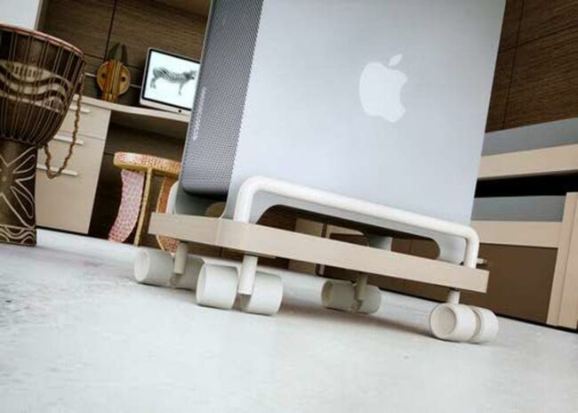 Wheeled Wooden Tech Station