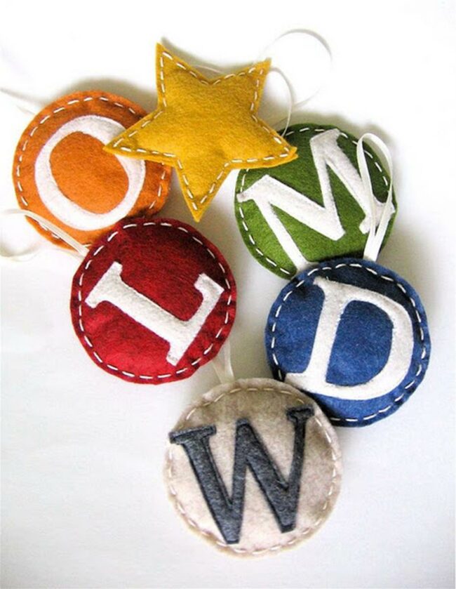Colorful Felt Circle Decor