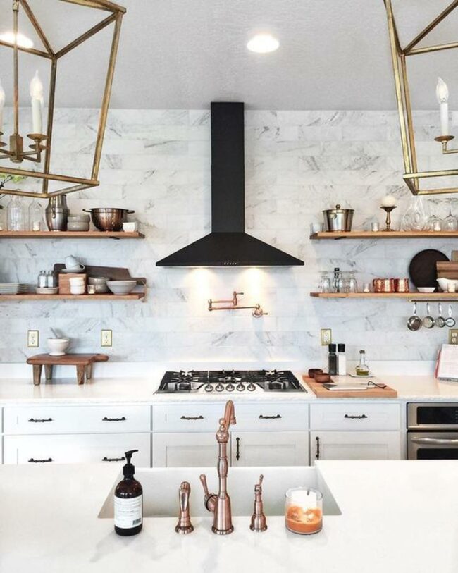 Copper Accents White Kitchen
